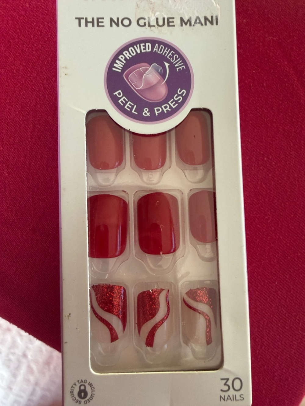 Peel & Press Red Press-On Nails - 30 Pack
